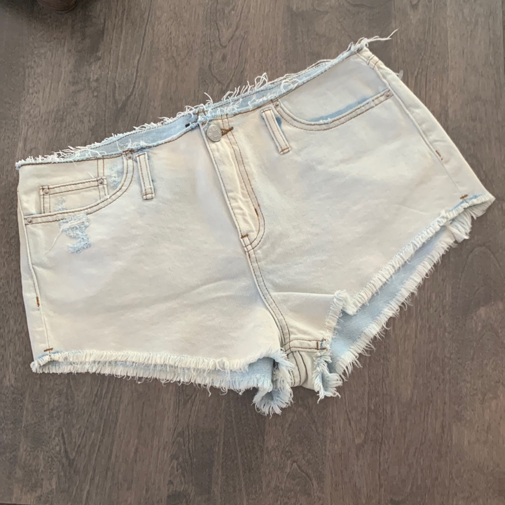 BDG raw hem denim shorts